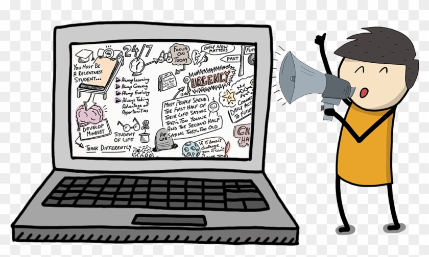 Enroll In A Free Beginner Doodle Course - Laptop Doodle Clipart #1105376