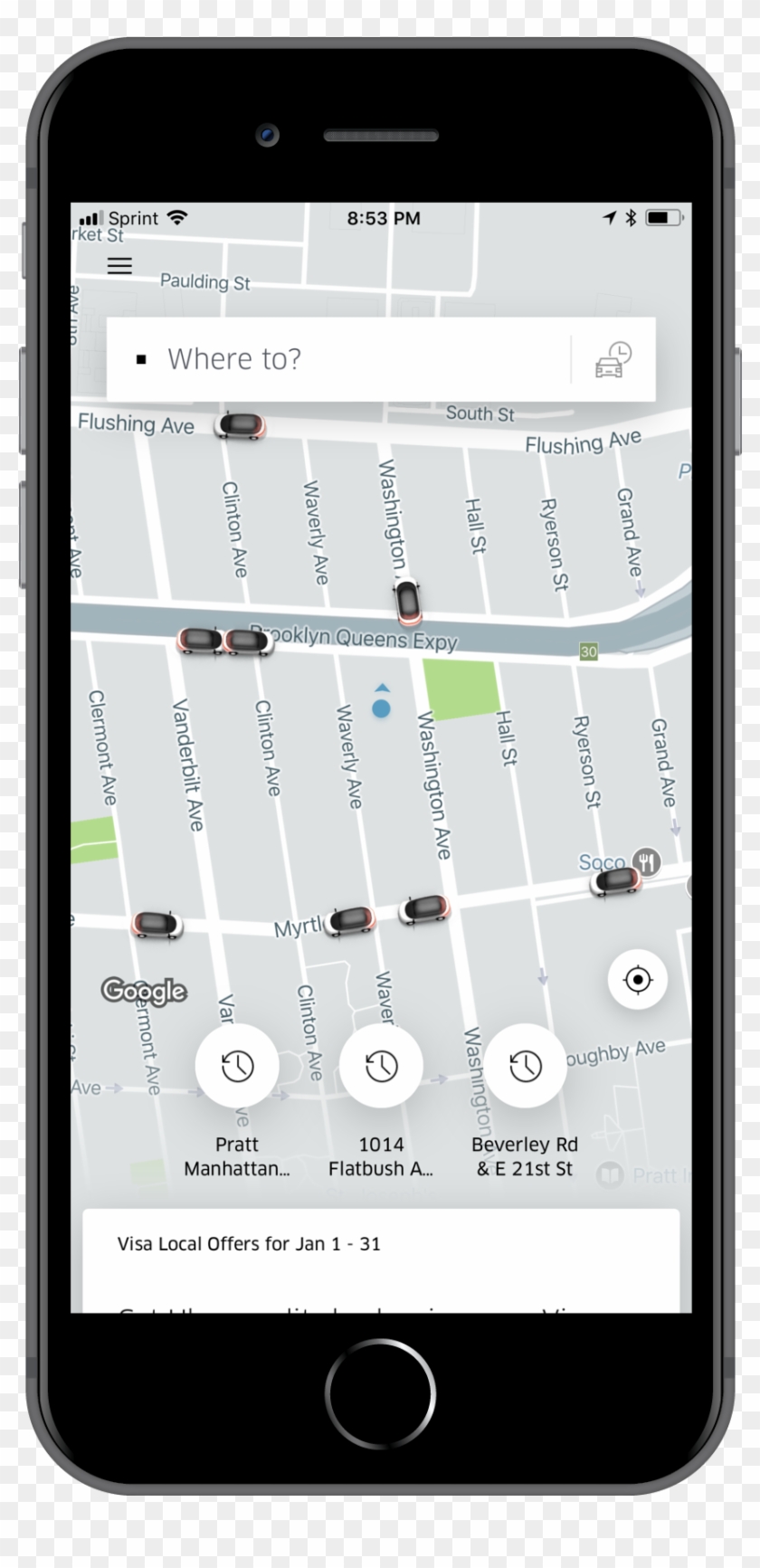 A Small Google Logo On The Bottom Left Of The Screen - Iphone Clipart #1105665