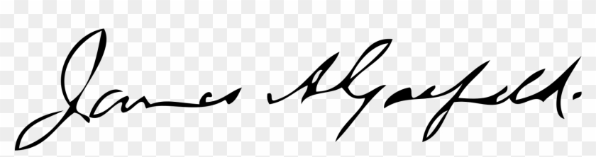 Open - President Garfield Signature Clipart #1106124