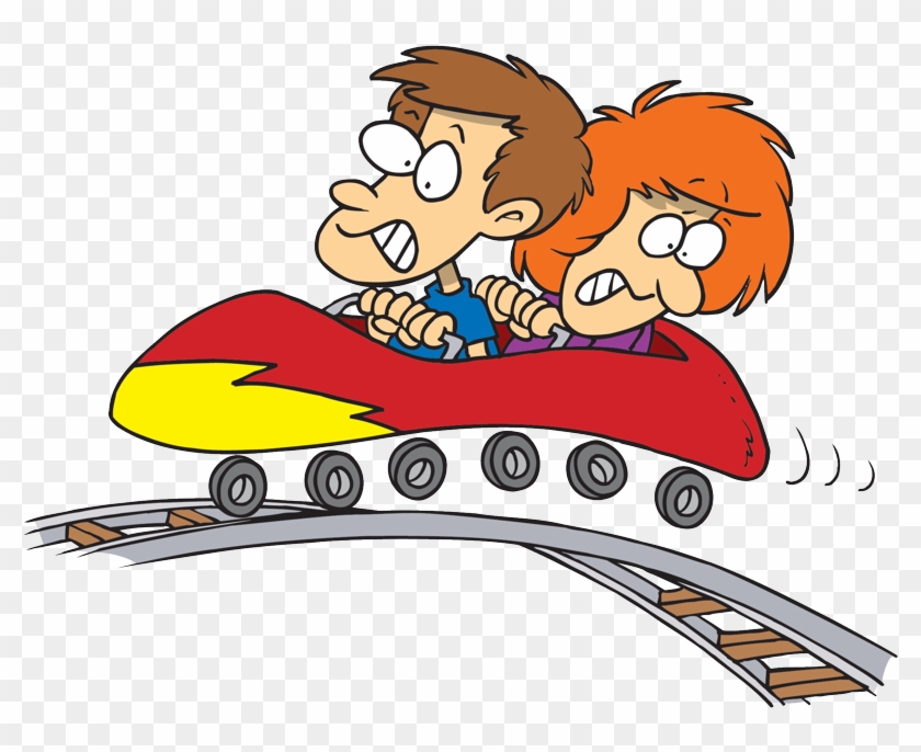Roller Coaster Train Royalty-free Clip Art - Cartoon Roller Coaster - Png Download