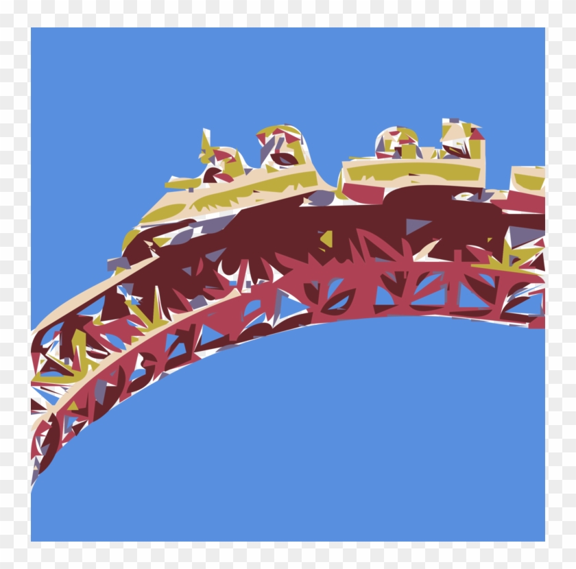 Amusement Park Roller Coaster - Amusement Park Clipart #1106778