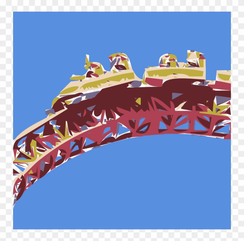 Amusement Park Roller Coaster - Amusement Park Clipart