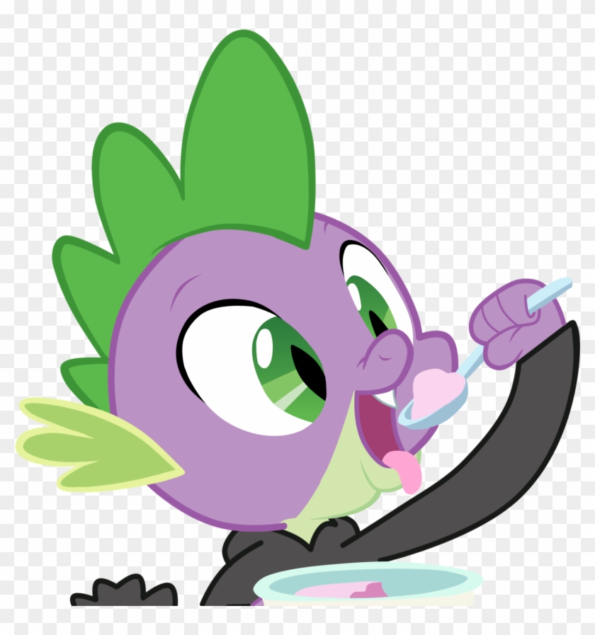 Spike Eating Ice-cream By Kristysk - Spike Eats Ice Cream Clipart #1106928