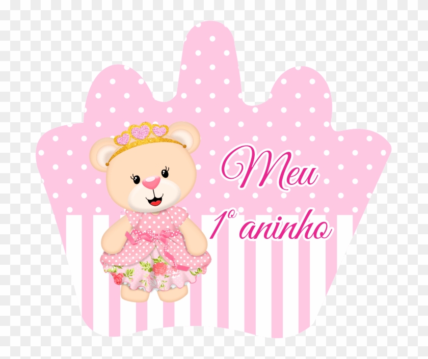 Adesivo Ursinha Princesa Rosa - Ursinho De Pelucia Rosa Desenho Clipart