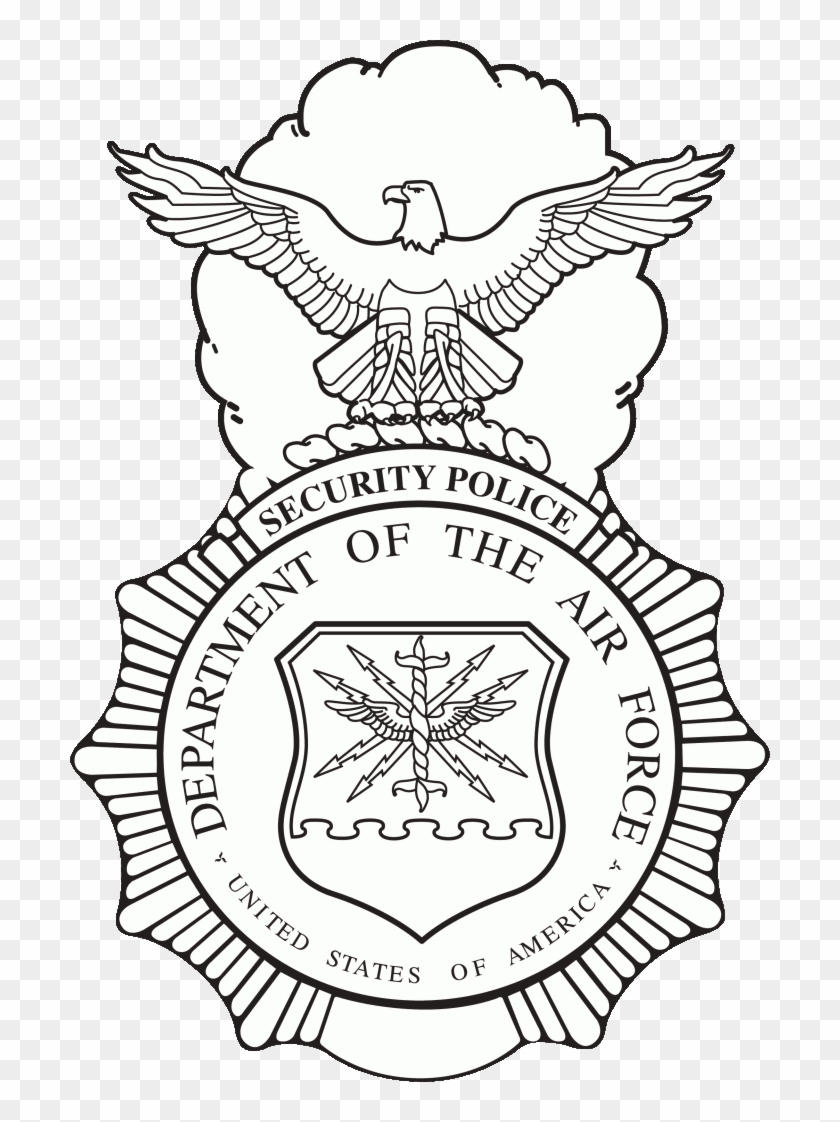 Usaf Security Forces Badge - Security Police Department Of The Air Force Clipart #1108131