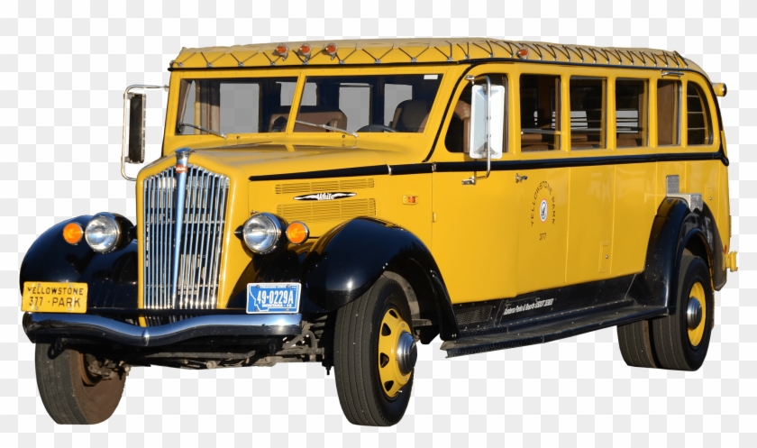 Bus, Yellow, Oldtimer, White, Old, Usa, Png, Isolated - Antique Car Clipart