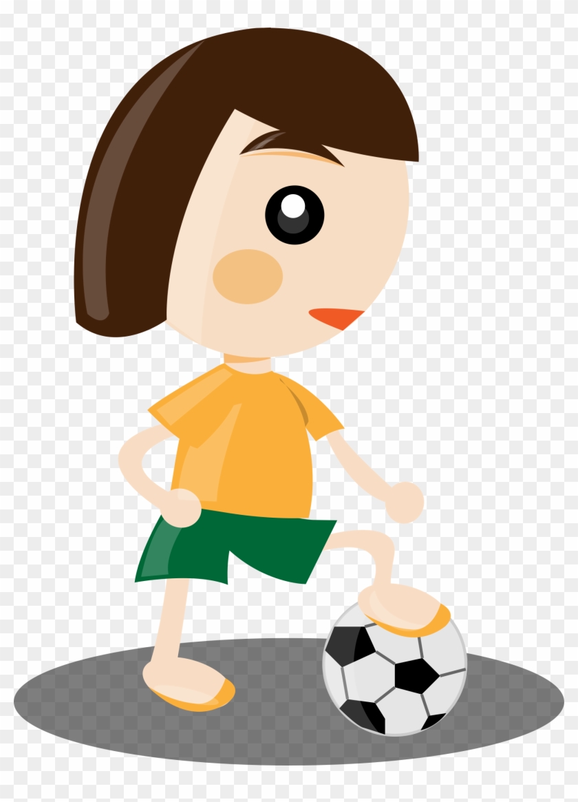 Footballer Clipart Sporty Woman - Girl Running Clip Art - Png Download