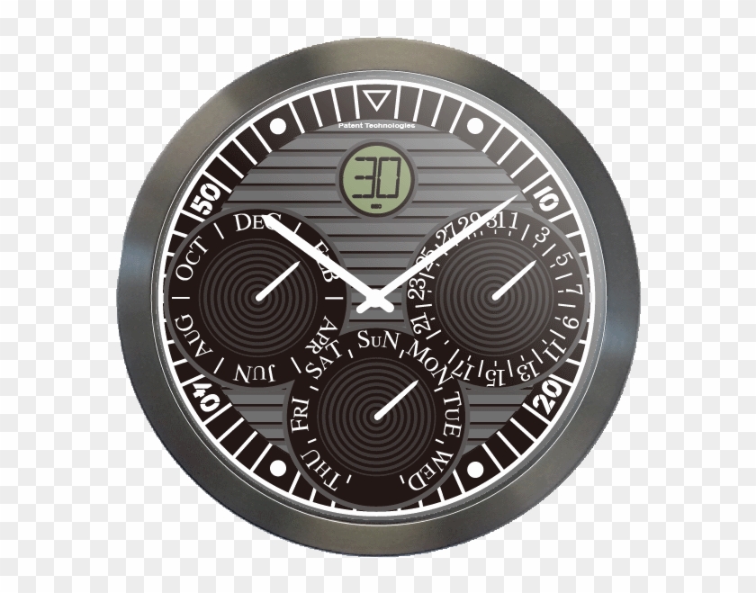 Torinnov Automatic Analogue And Digital Perpetual Calendar - Orange Car Speedometer Clipart #1108775