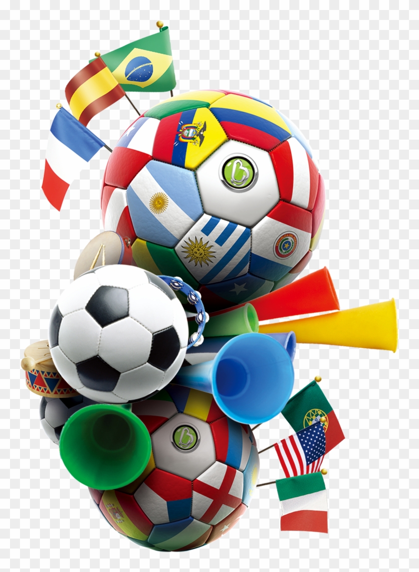 Fifa Colorful Cup Football Player Flag World Clipart - Football World Cup Png Transparent Png