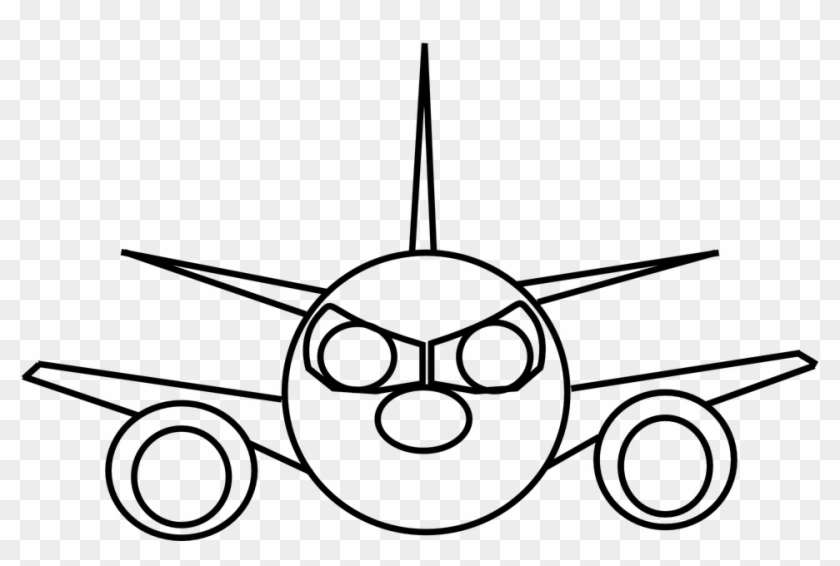 Plane Clipart Front - Airplane Front View Clipart - Png Download #1109215