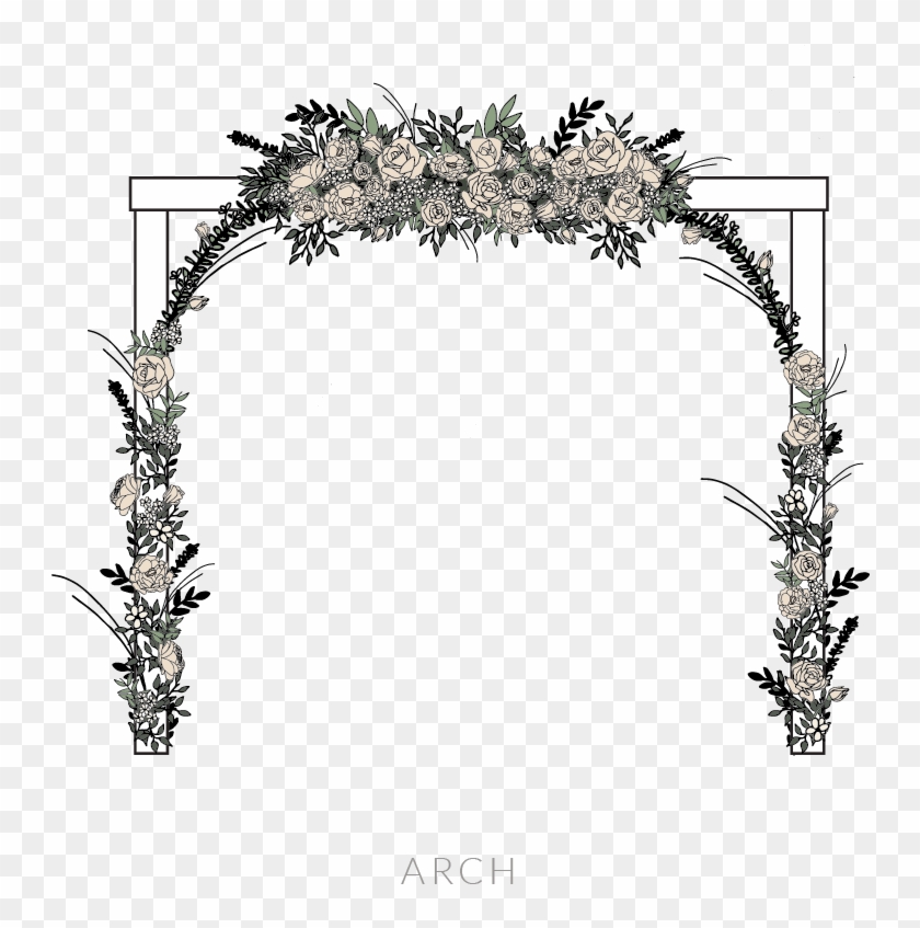Wedding Menu Pics Words-04 - Floral Design Clipart #1110610