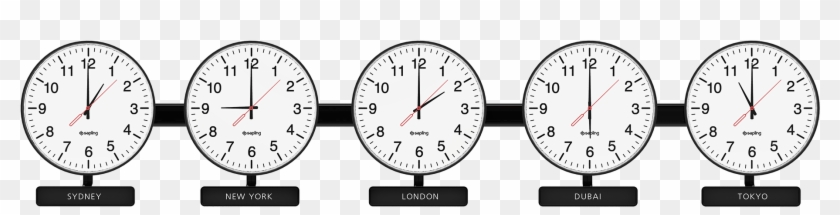 Time Zone Clocks - Time Zone Clocks Png Clipart #1110615