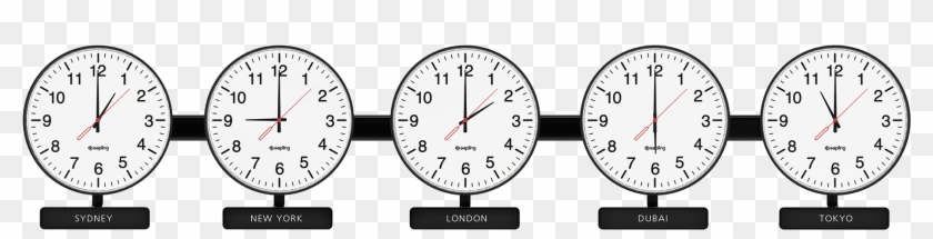 Time Zone Clocks - Time Zone Clocks Png Clipart
