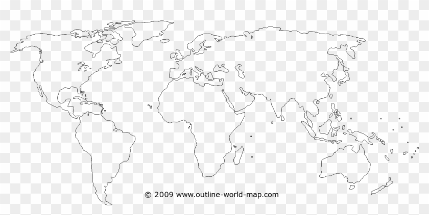 Free Stock Thin World B A Outline Images With - Transparent Outline Of World Map Clipart