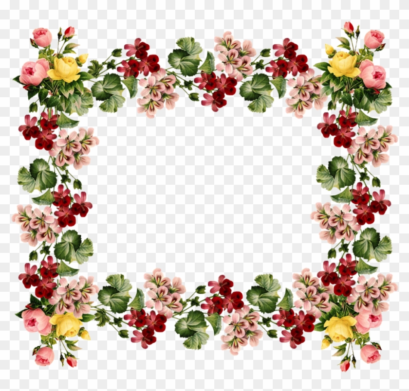 Vintage Frames And Borders - Vintage Frame Free Flower Clipart #1111469