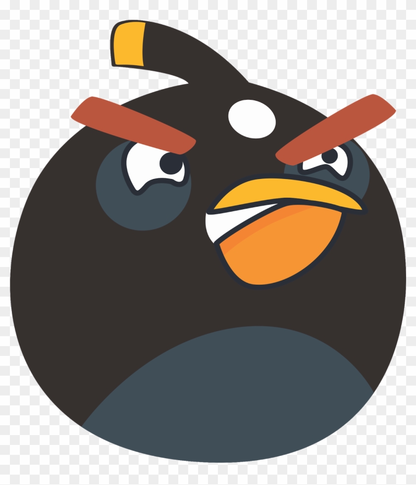 Angry Bird Png - Black Angry Bird Png Clipart #1112480
