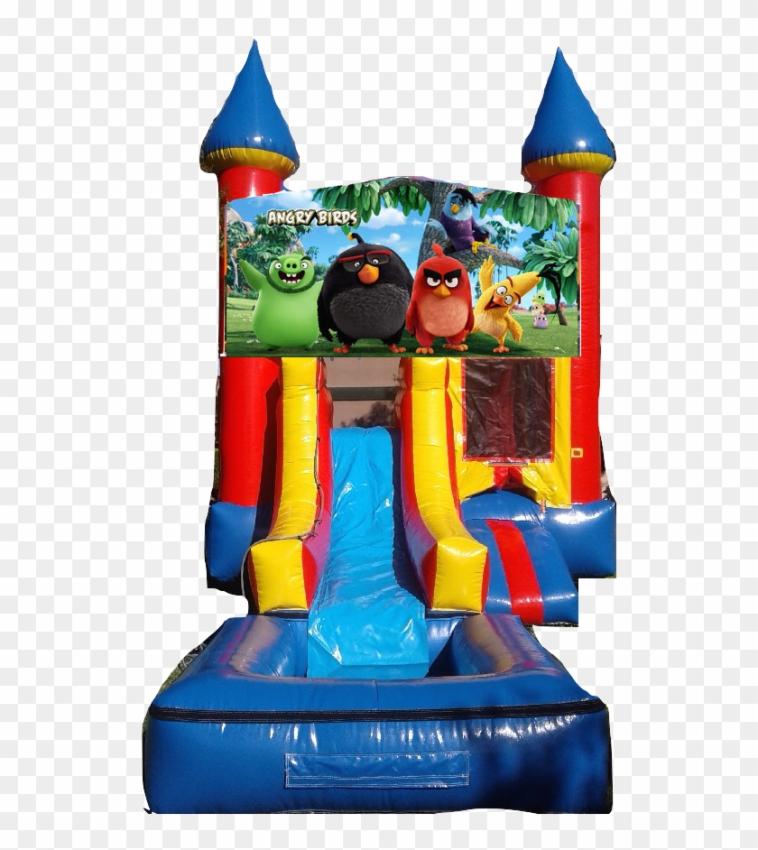 Water Slide Castle Combo Front Jumper Angry Birds - Paw Patrol Water Slide Rental Clipart