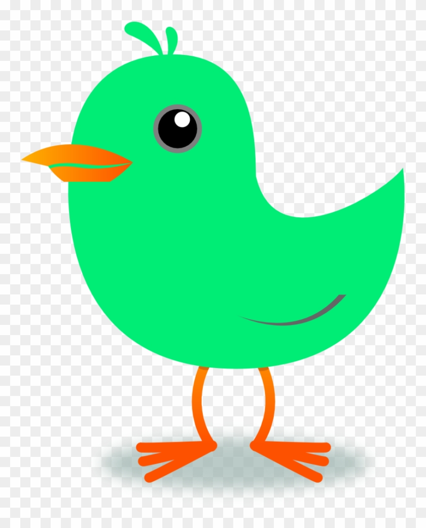 2 Clipart Green 6 Orange - Singing Bird Cartoon Clipart - Png Download #1112755