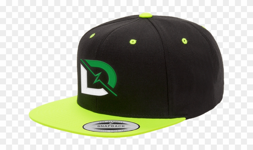 Drlupo Black & Neon Green Snapback - Baseball Cap Clipart