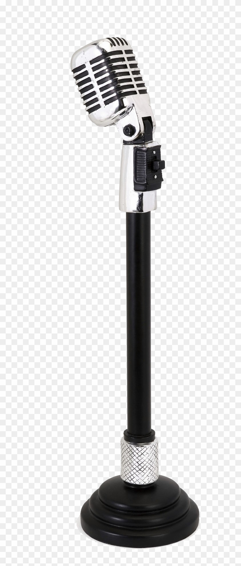Vintage Microphone And Stand Transparent Png - Microphone Clipart