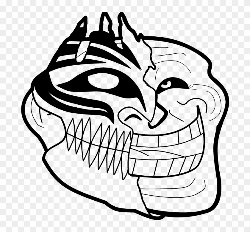 Troll Face Vector - Line Art Clipart #1113852