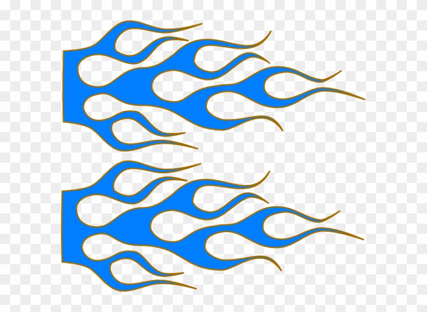 Racing Flame Hi 3 - Blue Flame Vector Png Clipart