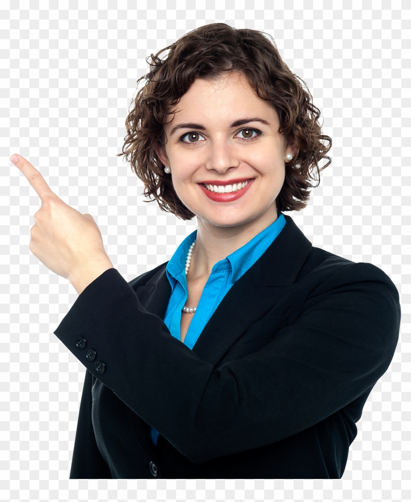 Women Pointing Left Download Free Png Image - Women Business Png Clipart