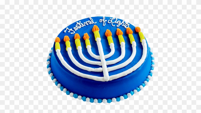 Festival Of Lights Round Cake - Carvel Hanukkah Cake Clipart #1115027