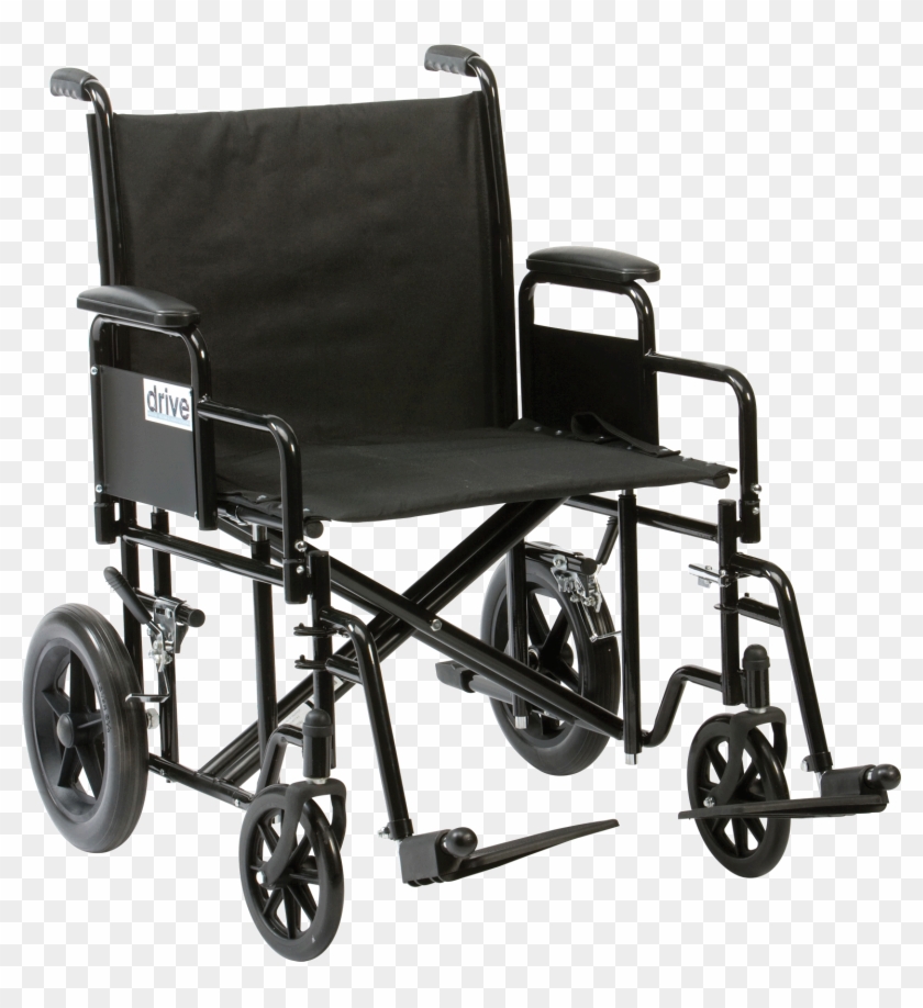 Black Wheelchair - Bariatric Steel Transport Chair Clipart #1115660