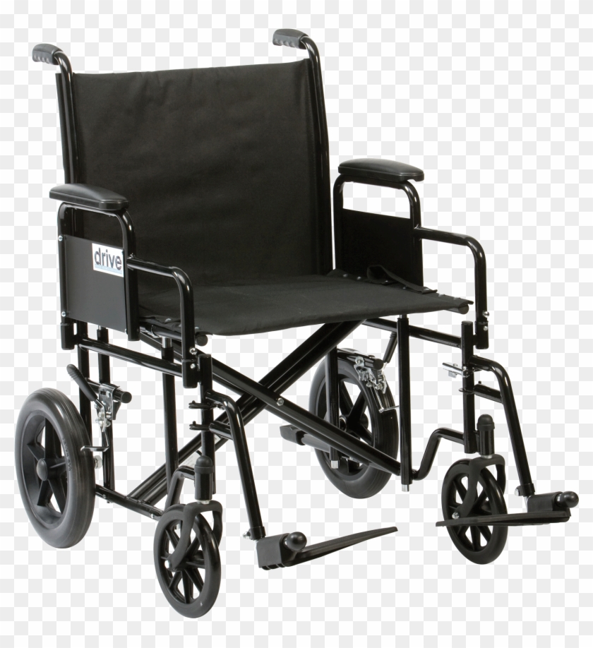 Black Wheelchair - Bariatric Steel Transport Chair Clipart