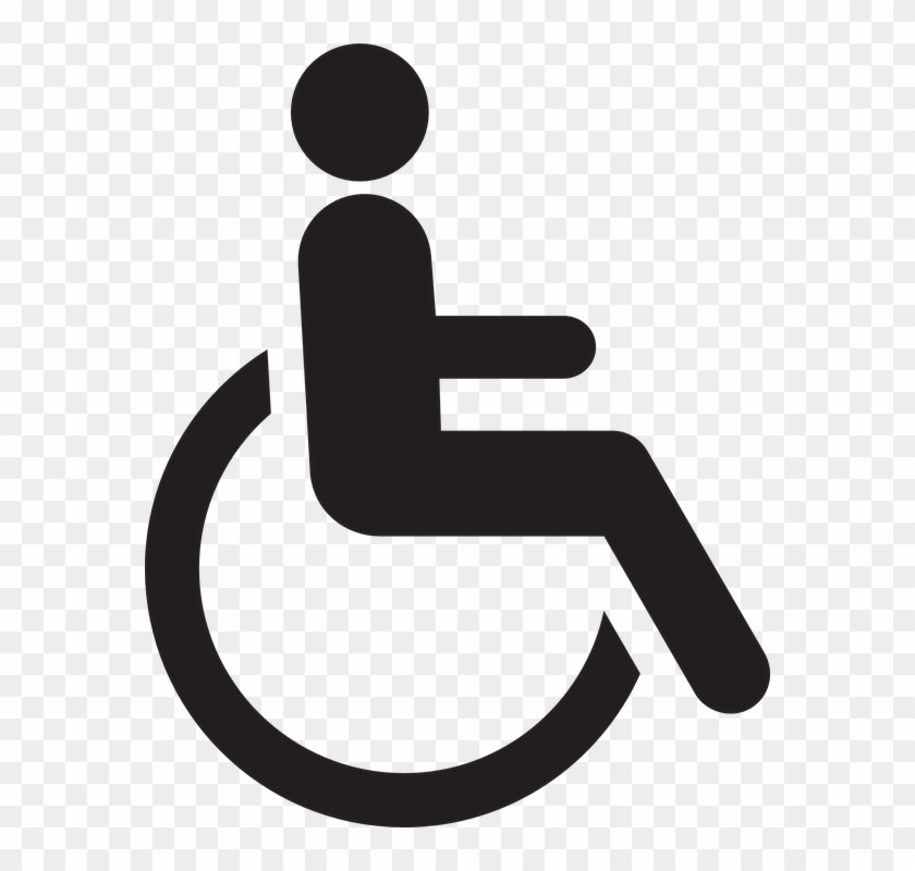 Handicapped, Chair, Wheelchair, Wheel, Disabled, Logo - Cadeira De Rodas Simbolo Clipart #1115683