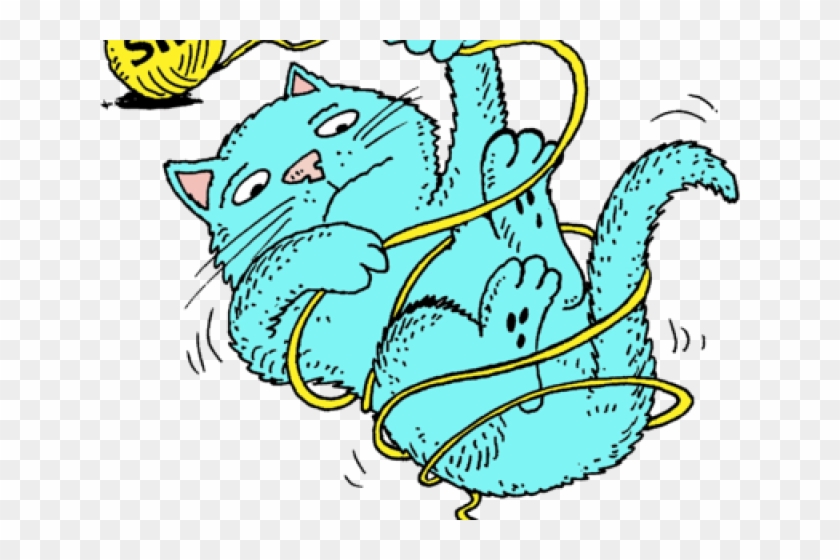 Cat Tangled In Yarn Clipart