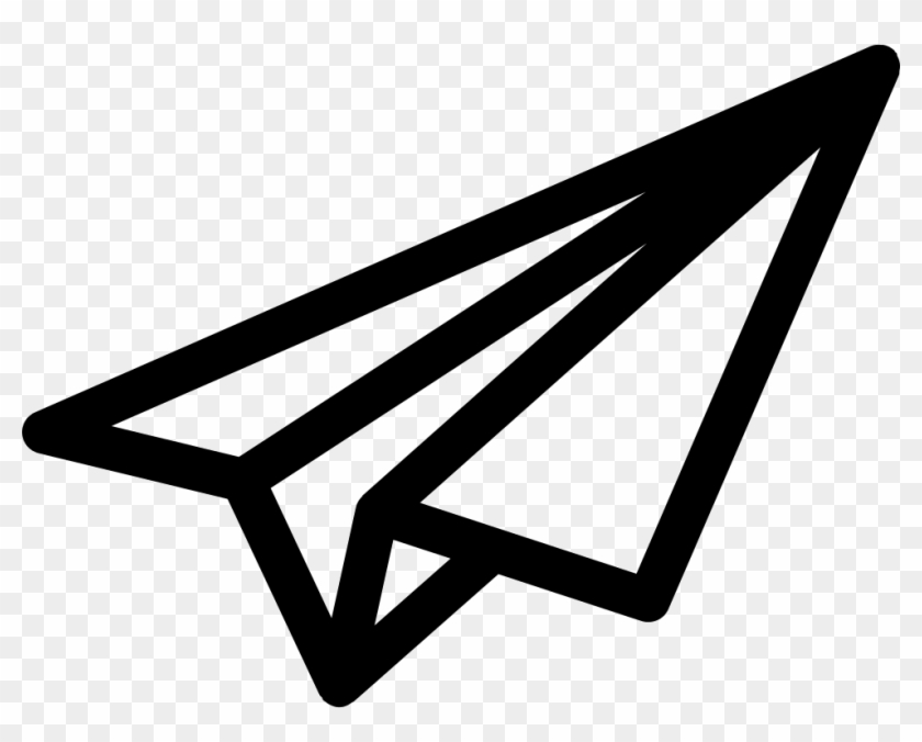 Paper Airplane Outline Comments - Paper Plane Logo Png Clipart #1116057