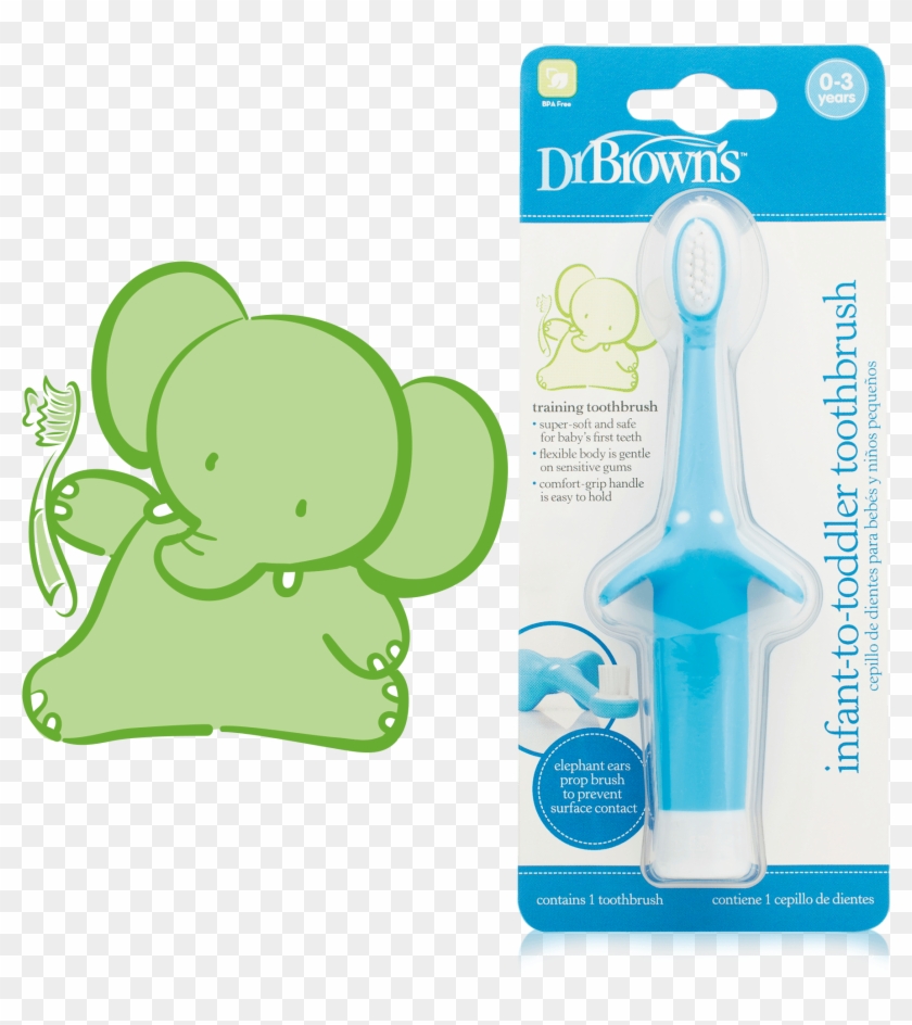 Blue-toothbrush - Dr Brown Toothbrush Clipart #1116243
