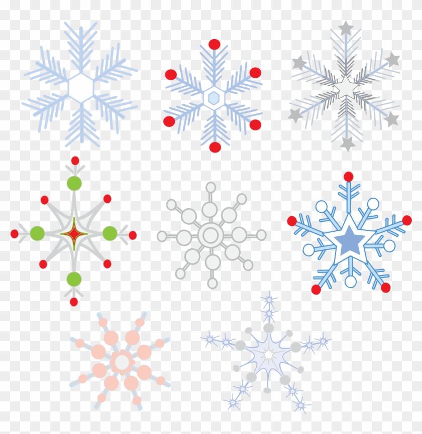Big Image - وکتور دانه های برف Clipart #1116390