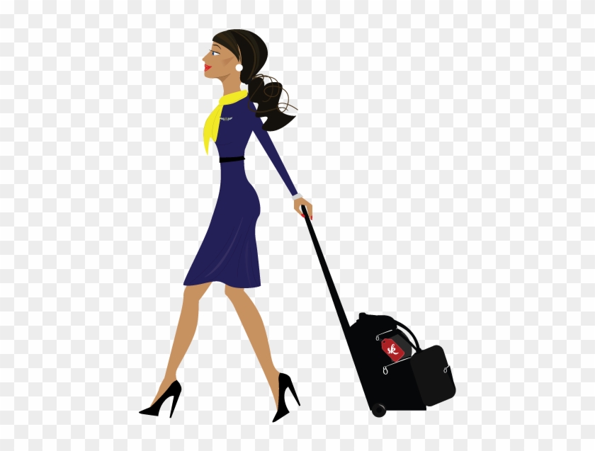 Flight Attendant Png Pic - Cartoon Flight Attendant Transparent Background Clipart