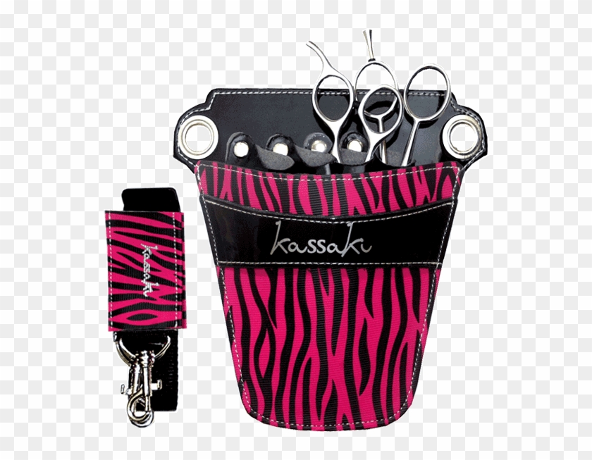 Hairdressing Scissor Pouches Kassaki Pink Zebra Floral - Brush Clipart #1117167