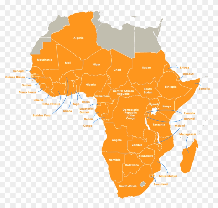 Nearly 300 Million People In Sub Saharan Africa Still - Africa Map Vector Illustrator Clipart #1117346