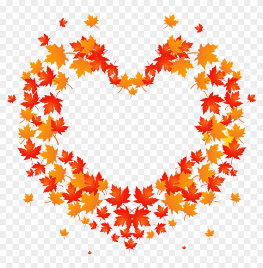 Free Png Download Autumn Leaves Heart Transparent Clipart - Autumn Leaves Heart Png #1117389