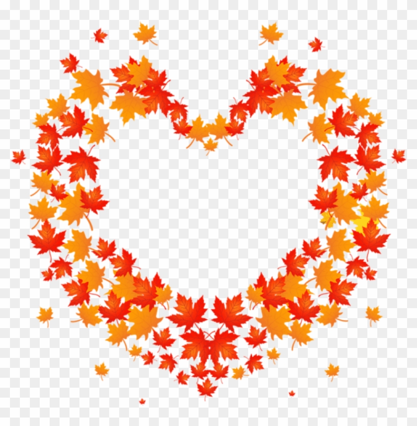 Free Png Download Autumn Leaves Heart Transparent Clipart - Autumn Leaves Heart Png
