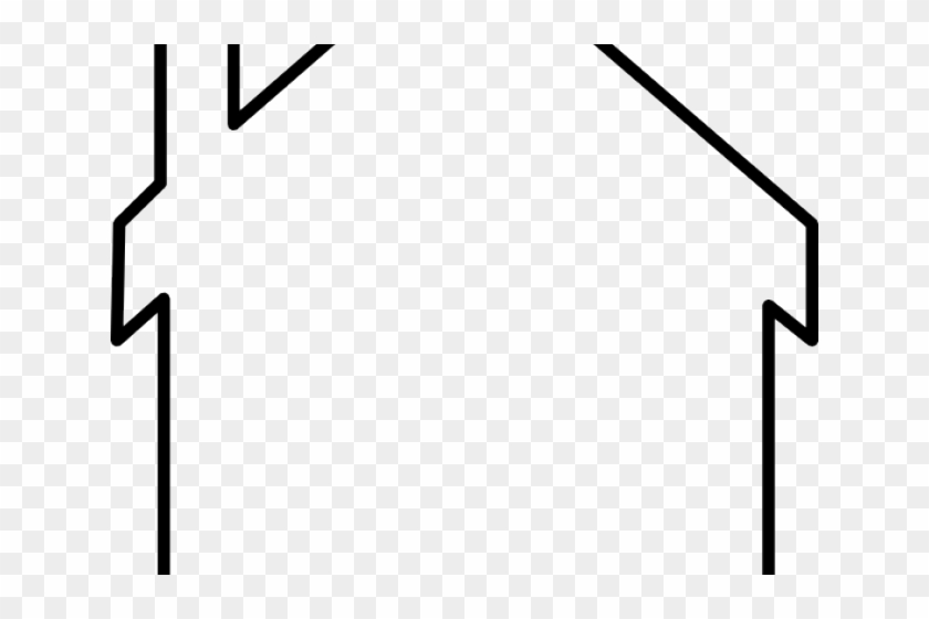 Rooftop Clipart Simple House Outline - House Outline Clip Art - Png Download