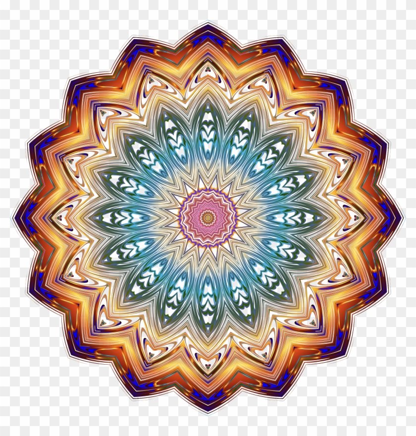 This Free Icons Png Design Of Prismatic Mandala Line Clipart #1117662