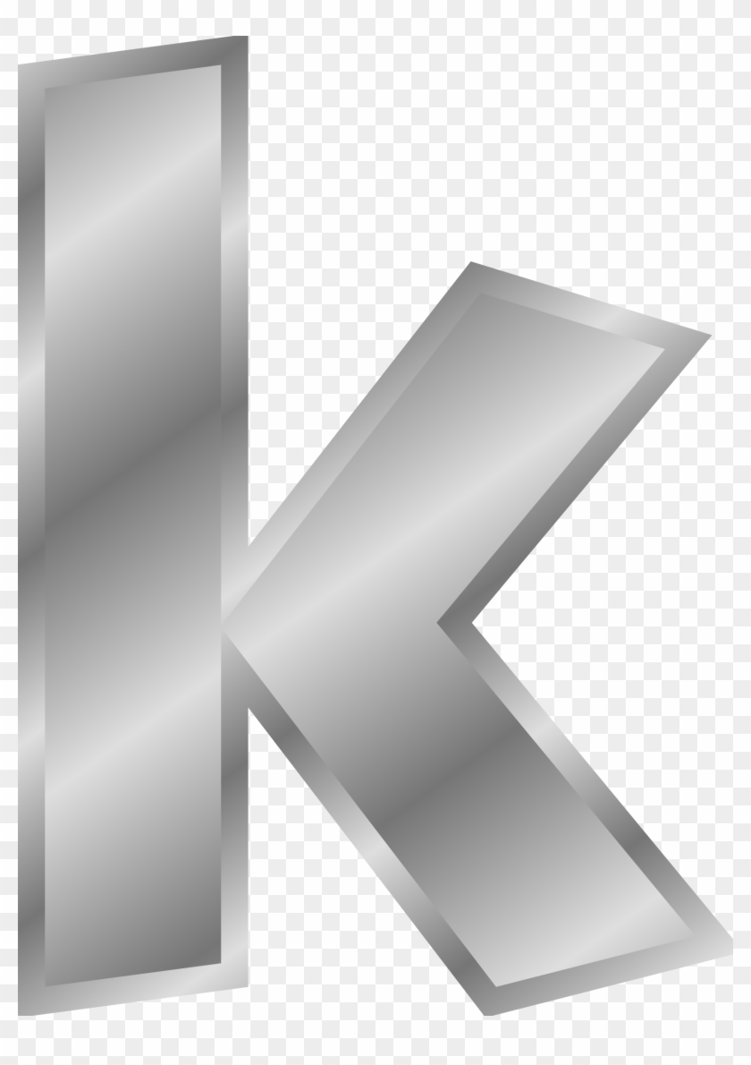 Effect Letter K - Fuentes De Letras Plateadas Clipart #1118454