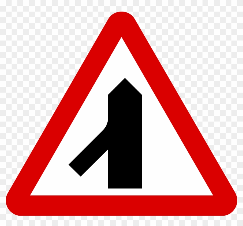 Mauritius Road Signs - Traffic Merges From Left Clipart #1118737