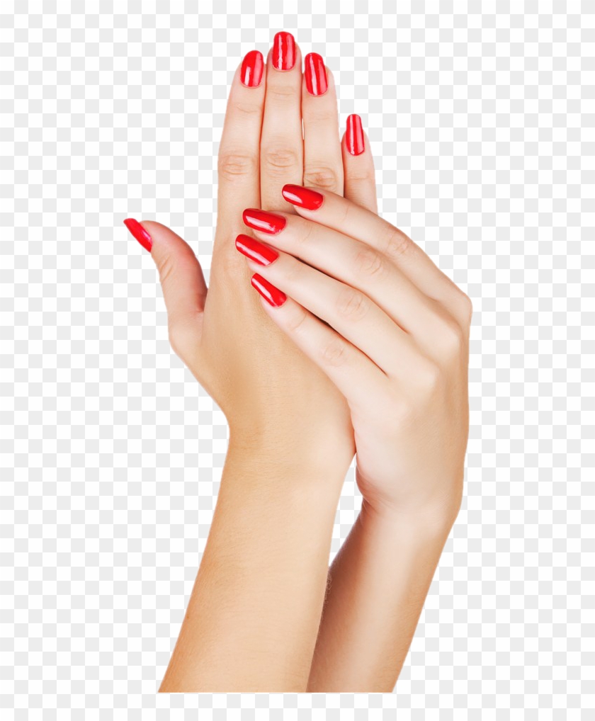 Painted Light Nails Nail Manicure Hands Polish Clipart - Red Nails Png Transparent Png