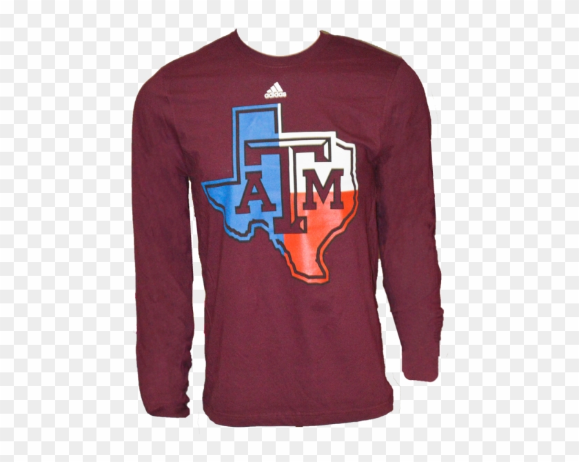 Texas A&m Lonestar Long Sleeved T-shirt With The Texas - Long-sleeved T-shirt Clipart #1119027