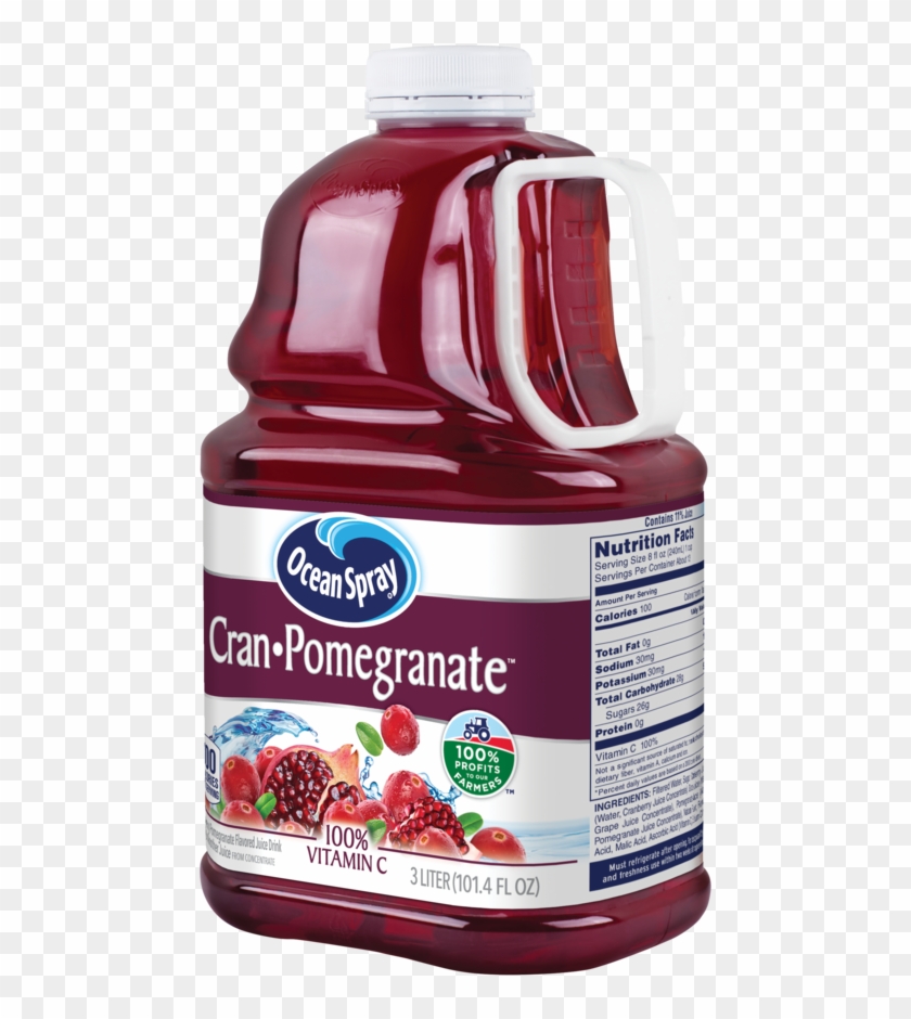 Ocean Spray Juice, Cran-pomegranate, - Plastic Bottle Clipart #1119193