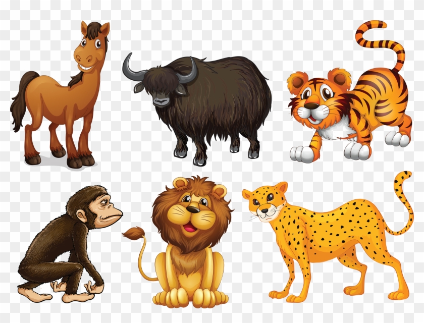 Jungle Theme Day Camp, Shac - 4 Legged Animals Clipart
