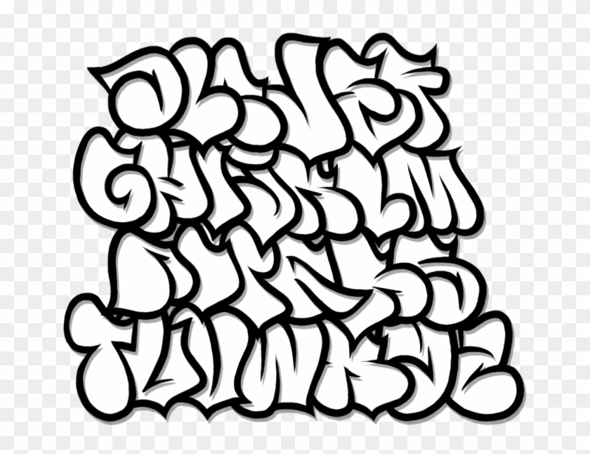 Image Library Stock Bubble Letter Clipart - Tag Letters Graffiti Alphabet - Png Download