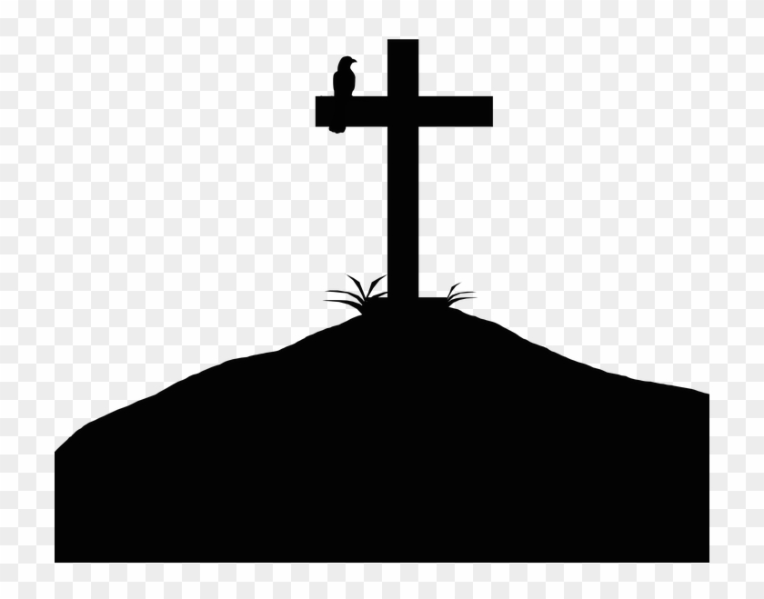 Holy Cross Silhouette Vector Free Download Cross Vector - Cross On Mountain Silhouette Clipart #1119784